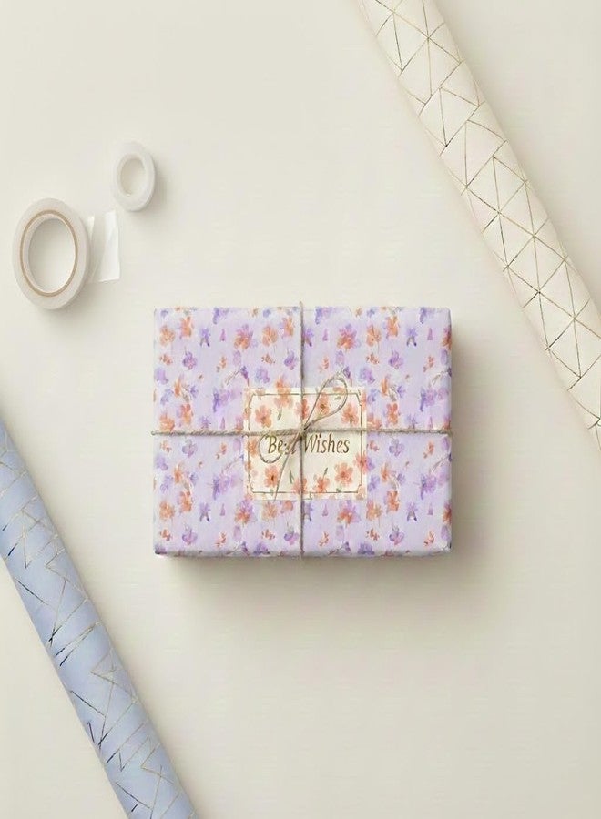 Pulgos Multicolour Paper Gift Wrapping Roll Set (21 Items) | 10 Premium Wrapping Rolls with 10 Best Wishes Stickers & 1 Cello Tape | Perfect for Gifting, Hampers, Birthday Parties & All Celebrations - Image 5